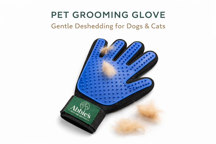 Abbie’s Pets and Exotics Pet Grooming Glove – Gentle Deshedding for Dogs & Cats