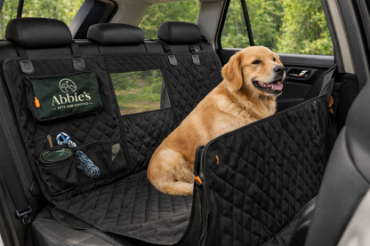 Abbie’s Pets and Exotics Dog Car Seat Cover – Protective Back Seat Cover for Dogs