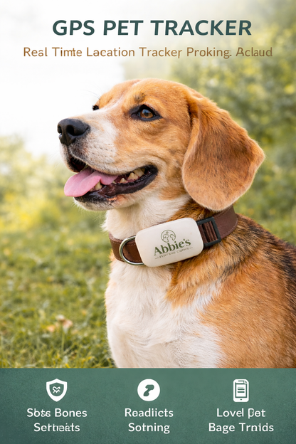Abbie’s Pets and Exotics Pet GPS Tracker – Smart Tracking Device for Dogs & Cats